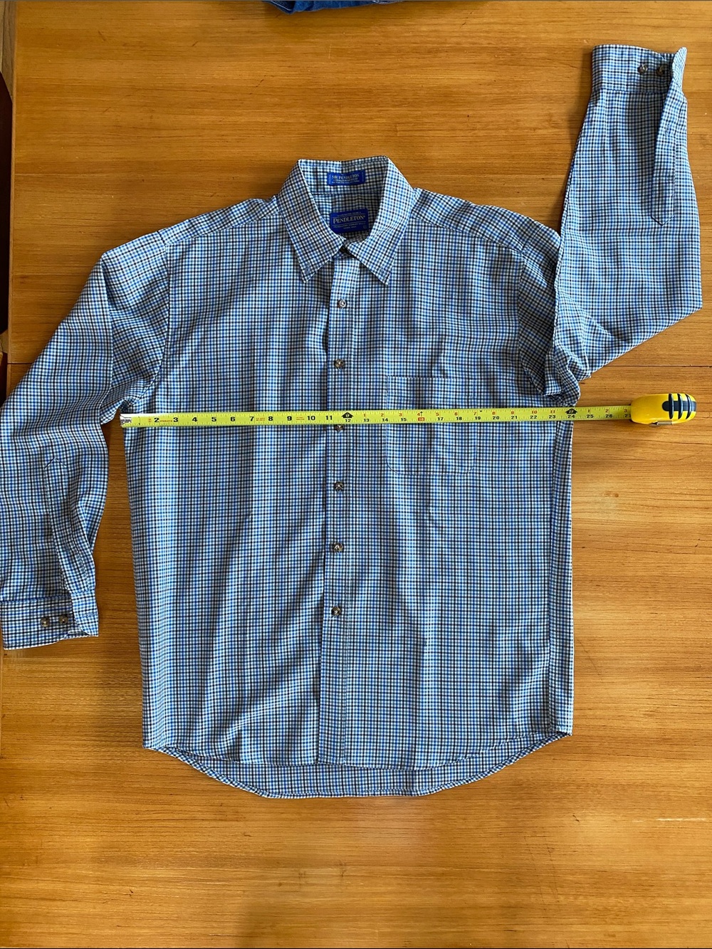 Sir Pendleton Blue and White Micro-Check Dress Shirt